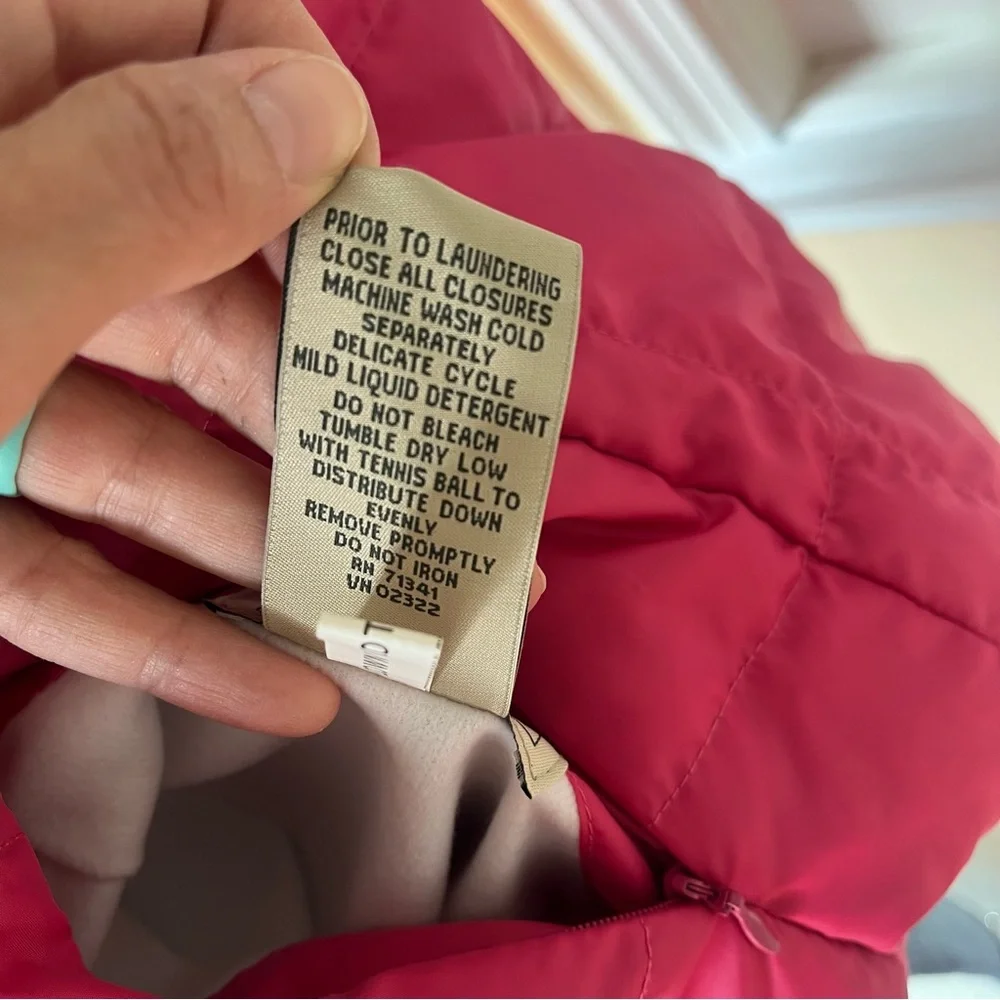 Vintage L.L. Bean reversible down vest pink black M - Picture 14 of 15